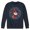 NAVY, variant on - Floral Circle Miguel - Men's Crew Neck Fleece Pullover
