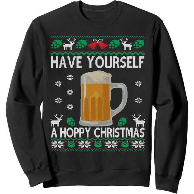 Have a Hoppy Christmas Funny IPA Beer Lover Ugly Christmas - Sudadera de Navidad