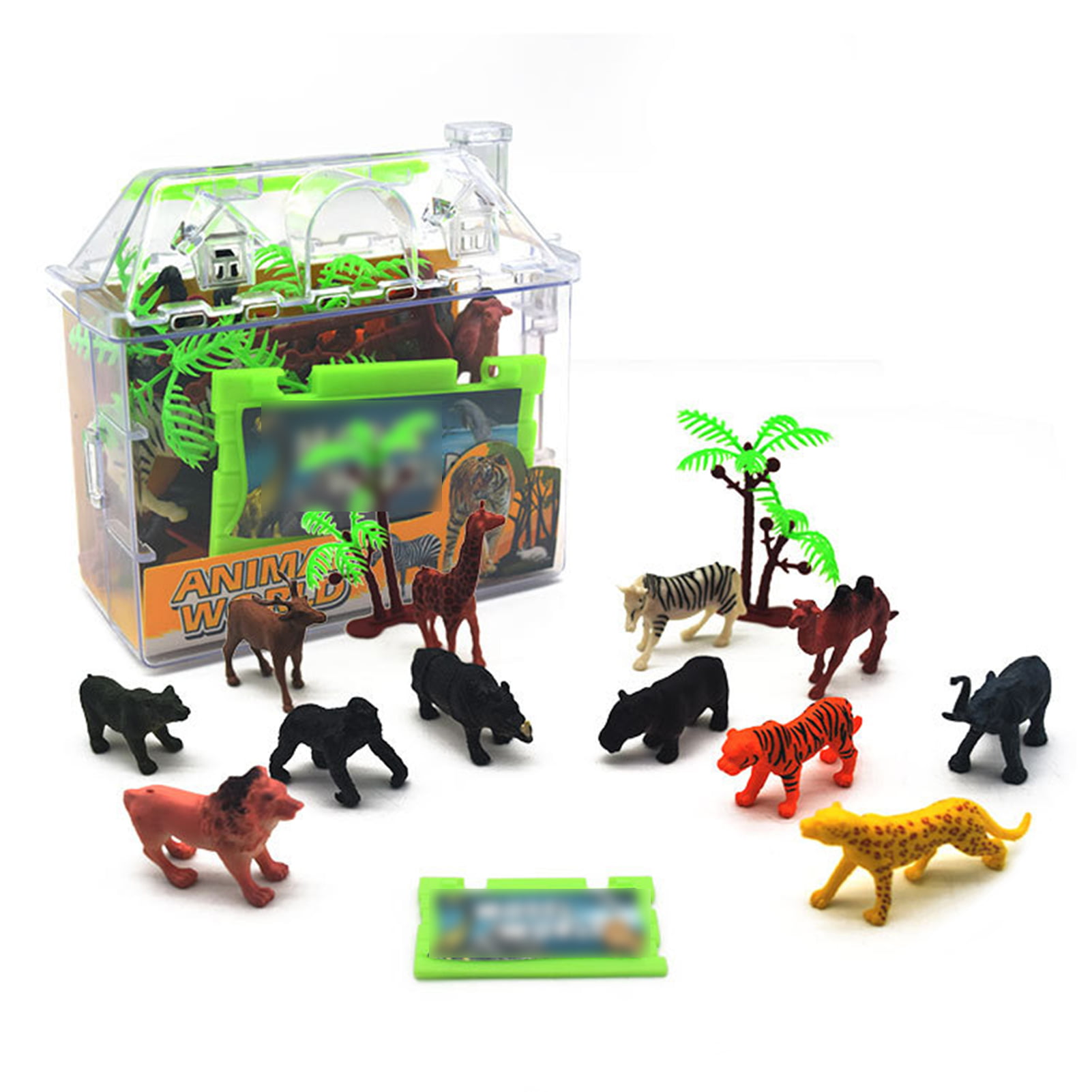 Lifelike Plastic Animal Figurine Mode Playset Toy Model for Kids Collectibles 