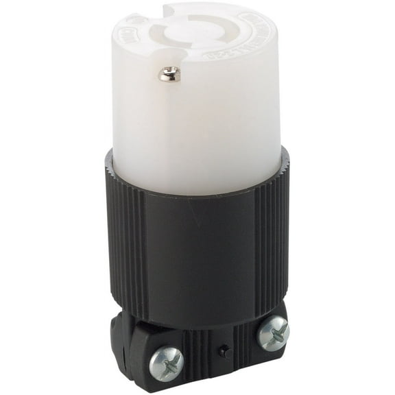 EATON Wiring CWL220C 20 Amp 250V L2-20 Safety Grip Connector, Black & White