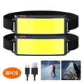 thumbnail image 3 of 180° COB LED Headlamp, Built-in USB Rechargeable Battery 3 Modes Head Torch, Lamp for Hiking Camping, 3 of 5