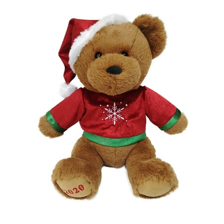 Holiday Time Brown Boy Bear Plush Toy