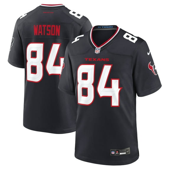 Men's Nike Justin Watson Navy Houston Texans Team Game Jersey
