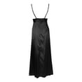 thumbnail image 4 of Gibobby Vestidos de fiesta largos de noche Tirantes de superficie de forja de verano con escote en V profundo sin espalda imagen media falda larga temperamento(Negro,CH), 4 of 5