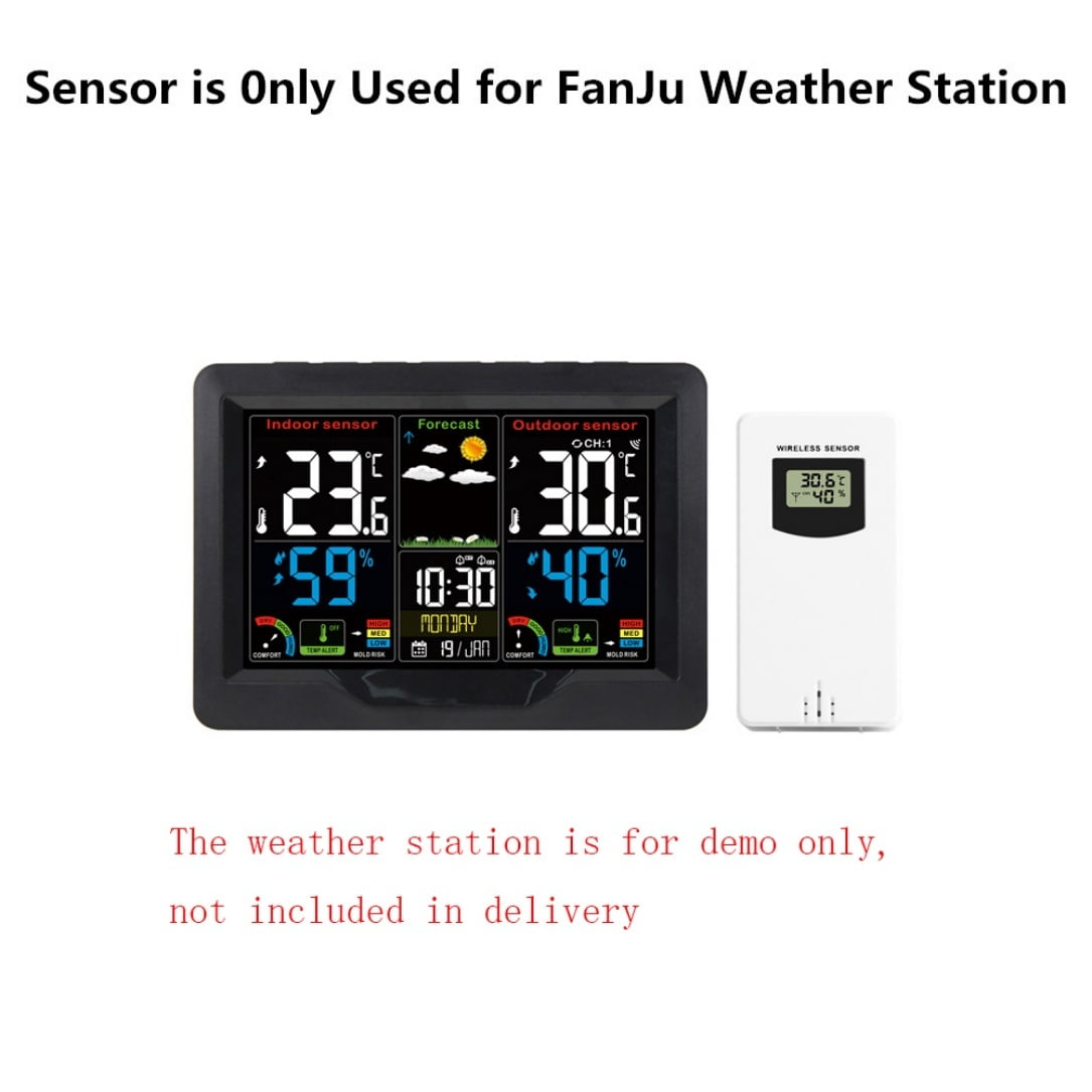 Digital Temperature Humidity Meter Sensor Hygrometer Electronic Thermometer for FanJu Weather Station 433.92MHz