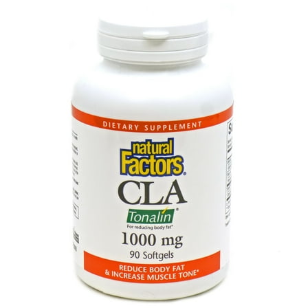 Natural Factors CLA Tonalin 1000 mg, Supports Healthy Muscle Mass and Weight Management, 90 Softgels
