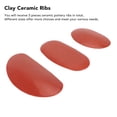 thumbnail image 3 of Pottery Clay Ribs, Ceramic Pottery Ribs Red Portable 3 Pieces  for Sculpting, 3 of 7