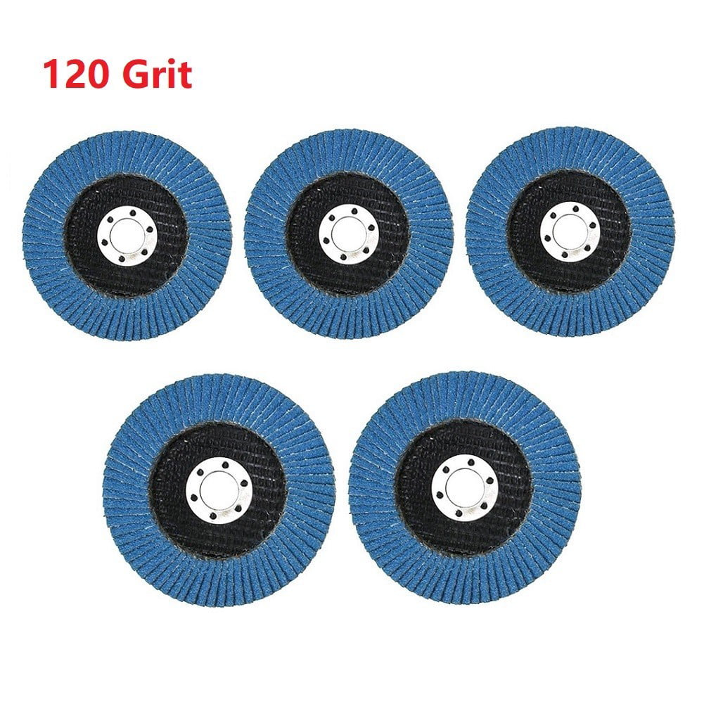 25 x Flap Discs 125mm Sanding 40 60 80 100 120 Grit Grinding Wheels Discs Mix UK 