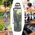 thumbnail image 7 of 32oz Transparent Sports Water Bottle with Straw for Kids Adults Outdoor School Gym Fitness Old Willow Tree, 7 of 7