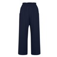thumbnail image 3 of yunLCZ Pants for Women High Waisted Womens Daily Elastic Waist Pockets Straight Solid Color Casual Pants Loose Long Trousers, 3 of 4