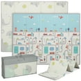 thumbnail image 1 of Qaba Baby Play Mat, Large Foam Playmat 77" x 58", Track & Elephant Theme, 1 of 10