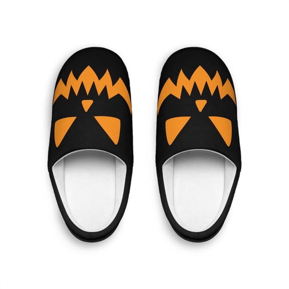Halloween Pumpkin Slippers | Halloween Indoor Slippers For Her For Him Gift Spooky Season Scary Holiday