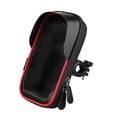 thumbnail image 1 of Soporte para teléfono de bicicleta, bolsa para ciclismo, pantalla táctil giratoria con funda para lluvia, bolsa impermeable para manillar de teléfono rojo y negro, 1 of 8