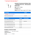 thumbnail image 2 of Automatic Transmission Kickdown Cable - Compatible with 1976 - 1984 Chevy Monte Carlo 1977 1978 1979 1980 1981 1982 1983, 2 of 2