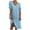 Light Blue, variant on Summer Plus Size Beach Dresses for Womens 2025 Fashion Cotton And Linen Short Sleeved V-neck Short Sleeved Jumpsuit Long Skirt