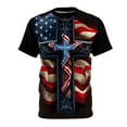 thumbnail image 1 of Printed Design Patriotic Cross T-Shirt, 1 of 7