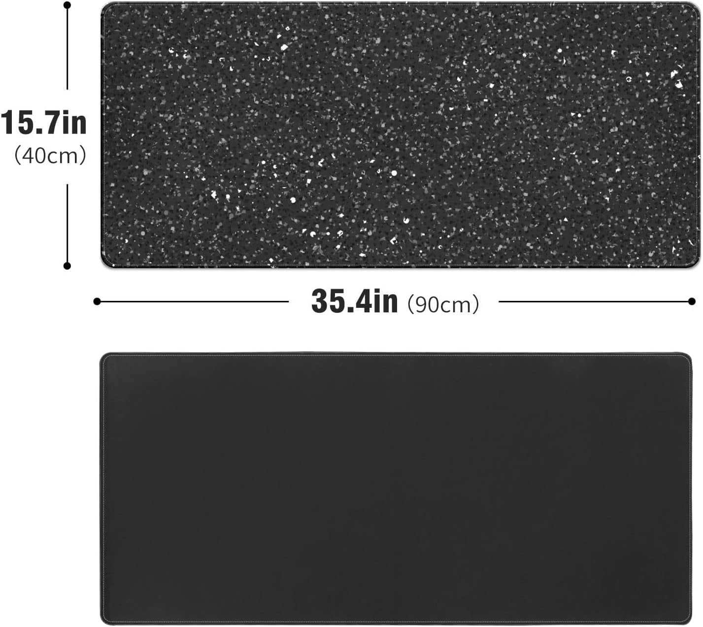 Golden Glitter and Shiny Desk Mat, Desk Accessory, Cute Workspace, Trendy Workspace, Trendy, 35.4x15.7in Large Gaming Mouse Pad, Cute Desk Topper, Pretty Desk Pad