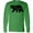 Kelly Green, variant on Inktastic West Virginia Black Bear Silhouette Long Sleeve T-Shirt