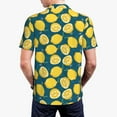 thumbnail image 4 of Daiia Lemon Pattern Men’s Polo Shirts,Solid Deck Shirt,Classic Fit, Breathable Cotton Polo for Casual and Sport Wear-Small, 4 of 9