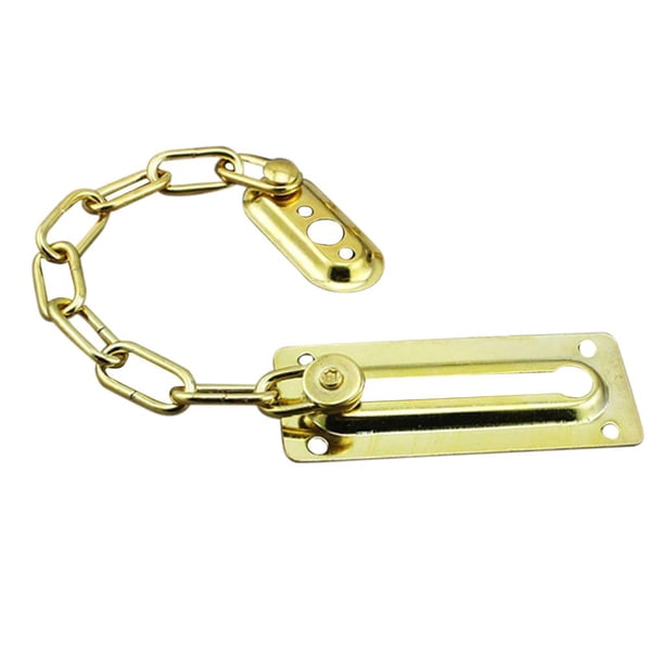 Cerradura de puerta con cadena, pestillo, cerrojo, seguridad para el hogar, protector de puerta, cadena restrictora, dorado