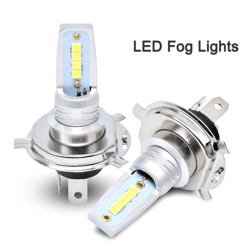 H4 80W LED Fog Light Bulbs Car Driving Lamp 6000K-6500K High Power White 