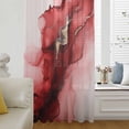 thumbnail image 6 of Red Marble Sheer Curtains 72 Inches Long, Modern Ombre Abstract Ink Painting Art Light Filering Curtains, Breathable Simi Curtain Privacy Drapes for Living Room Bedroom Lightweight Window Treatment, 6 of 9