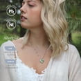thumbnail image 2 of Leafael Necklaces for Women, Infinity Love Heart Pendant with Light Chrysolite Green Birthstone Crystal for August, Jewelry Gifts for Wife, Silver Plated 18 + 2 inch Chain, Birthday Gift for Mom Girls, 2 of 6