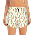 thumbnail image 2 of Salouo Vegan Fruit Carrot Print Women's 2 in 1 Running Shorts Double-Layer Shorts Athletic Workout Gym Yoga Shorts Running Shorts for Women-X-Large, 2 of 7