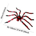 thumbnail image 3 of 47" Giant Realistic Halloween Spider Decor with Red Eyes - Extra Large Hairy Scary Spider for Indoor Outdoor Yard, Haunted House & Halloween Party Decorations, 3 of 5