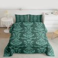 thumbnail image 2 of Manfei Teal Damask Flower Bedding Comforter Set, Tribal Hippie Mandala Twin Comforter Sets, Teen Adult Female Man Reversible Bedding Set, Super Cozy Room Decor, 2pcs, 2 of 8