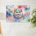 thumbnail image 2 of Hippie Persian Portrait Watercolor Tie-Dye Vintage Styles Horizontal Matte Canvas Poster Cat Lover Kitten Owner Gifts Wall Art Home Decor - 00014, 2 of 5