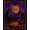 Purple, Pattern 2, variant on Design&I 8'x10' Washable Area Rug Snag-Free Purple Orange Enchanted Nighttime Whimsy Design Gothic Castle and Moon Motif for Dining Room, Large Office, Lounge