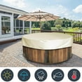 thumbnail image 4 of Housse de Spa Ronde Résistante aux UV, Protection Tous Temps avec Sac de Rangement Beige, 4 of 4