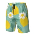 thumbnail image 5 of Disketp Men'S Swim Trunks Hawaiian Breathable Surf Beach Swimsuits Mesh Lining Beach Shorts With Pockets-Lemons Chamomile Flowers And Leaves, 5 of 9