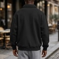 thumbnail image 5 of GrmtClth Mens Sweatshirt Quarter Zip Fall Pullover Collar Fleece Long Sleeve Sweatshirts Large Kangaroo Pocket Tops 2XL, 5 of 7