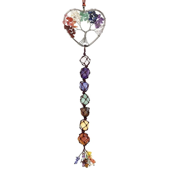 7 Color Stone 7 Color Crystal Stone Hand Woven Pendant