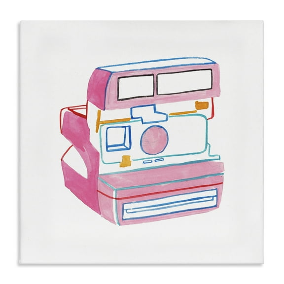 Stupell Industries Retro Film Camera Novelty Painting Gallery Wrapped Canvas Art Print Wall Art, 17 x 17