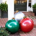 thumbnail image 2 of Decoración inflable del globo de la Navidad de las bolas de los ornamentos de la Feliz Navidad del día de fiesta al aire libre de gran tamaño, 2 of 4