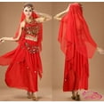 thumbnail image 5 of Traje de danza india para mujer adulta, traje de actuación de danza del vientre, traje de actuación étnica, traje de falda con banda para el vientre, 5 of 5