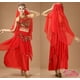 thumbnail image 3 of Traje de danza india para mujer adulta, traje de actuación de danza del vientre, traje de actuación étnica, traje de falda con banda para el vientre, 3 of 5