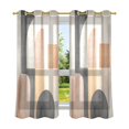 thumbnail image 6 of Yayeee Window Curtains Light Filtering 63"x42" Grommet Panel Pair Home Living Room Decor, Abstract Shapes, 6 of 7