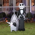 thumbnail image 3 of Gemmy Inflatable Nightmare Before Christmas Jack Skellington & Zero with House LED Lighted Yard Decoration - 60 in, 3 of 3