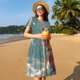 thumbnail image 4 of Disketp Starry Sky Cloud Fox para Vestido de Manga Corta para Mujeres, Vestidos de Verano para Mujeres, Casual y Holgado para la Playa, 4 of 6