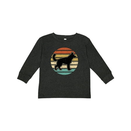 

Inktastic German Shepherd Silhouette Vintage Retro Gift Toddler Boy or Toddler Girl Long Sleeve T-Shirt