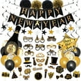 thumbnail image 4 of New Year Party Supplies New Year's Eve Black Party Decoration Set 43 Pieces B, 4 of 4