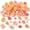 Orange, variant on Scheam 20 Pcs Orange Artificial Flower Heads,Mini Faux Flower Heads,Multicolor Silk Daisy Flower Heads,Fake Peony Small Rose Flowers,for Wedding Birthday Party DIY Craft Decoration