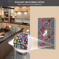 thumbnail image 5 of Yayeee Toggle Light Switch Wall Plate 1-Gang 4.5"x2.7" Home Decorative Outlet Cover, Colorful Mandala Pattern, 5 of 7