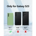 thumbnail image 6 of 3 in 1 for Samsung Galaxy S23 Case, with 2 Pack Screen Protector, with Full Camera Cover Protection，Liquid Silicone Slim Shockproof Protective Phone Case for S23 5G 6.1 (Matcha Green)…, 6 of 12