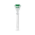 thumbnail image 3 of ANGARA Natural Marquise and Dot Emerald Engagement Ring with Diamonds in 14K White Gold for Women (Size-6mm) | May Birthstone, Birthday, Anniversary, Jewelry Gift for Women | Natural Emerald Ring, 3 of 9