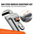 thumbnail image 6 of VEVOR Pipe Wrench, 24" Aluminum Straight Pipe Wrench, Adjustable Plumbing Wrench, with High Strength Jaw and Ergonomic Handle, Easy to Carry, Hangable Design, for Water Pipes, Automotive Repairs, 6 of 9